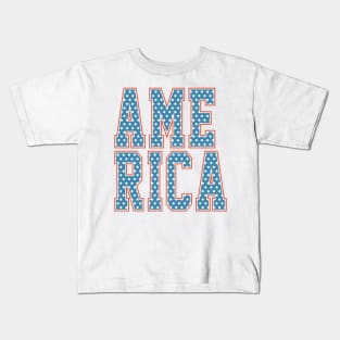 America letters american flag Kids T-Shirt